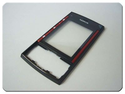 Carcasa Frontal Nokia X3-00 Negra / Roja