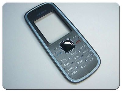 Carcasa Frontal con Teclado Nokia 5030 Gris Oscuro / Azul