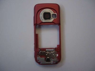 Carcasa Trasera Micrófono Buzzer Con. Carga Nokia N73 Roja