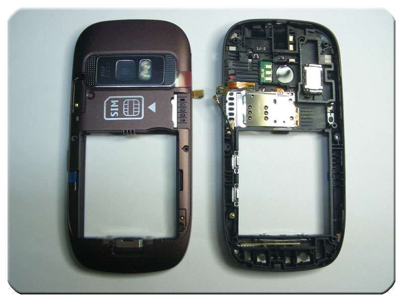 Chasis Carcasa Nokia C7-00 Bronze con Flex Lector SIM