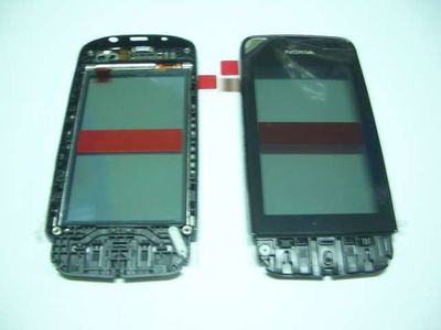 Carcasa Frontal Digitalizador / Pantalla Táctil Nokia Asha N311 Negro con Altavo
