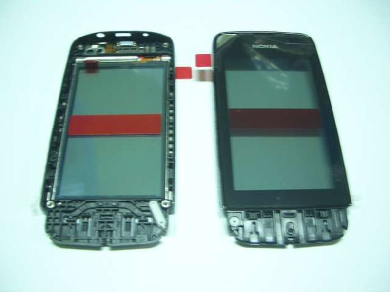 Carcasa Frontal Digitalizador / Pantalla Táctil Nokia Asha N311 Negro con Altavo