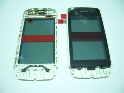 Carcasa Frontal Digitalizador / Pantalla Táctil Nokia Asha N311 Blanco con Altav