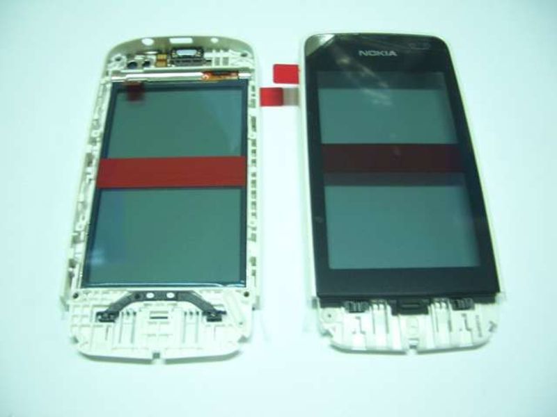 Carcasa Frontal Digitalizador / Pantalla Táctil Nokia Asha N311 Blanco con Altav