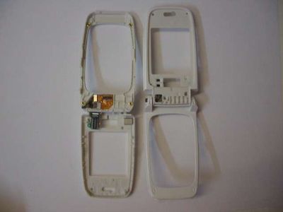 Carcasa Intermedia Central con Flex Nokia 6101 Blanca