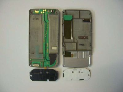 Carcasa Deslizante con Flex Nokia N95 Plata