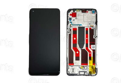 Pantalla Completa Oppo Reno8 Lite 5G / Reno7 Z CPH2343 Negro con Marco SERVICE PACK