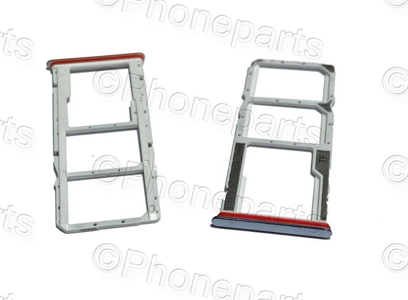 Bandeja Porta Doble Nano SIM + MicroSD Xiaomi RedMi Note10 / Note 10S Blanco Plata