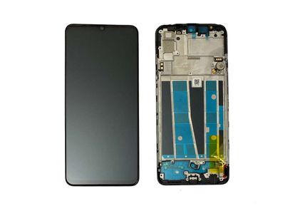 Pantalla Completa OPPO A91 Negro con Marco SERVICE PACK
