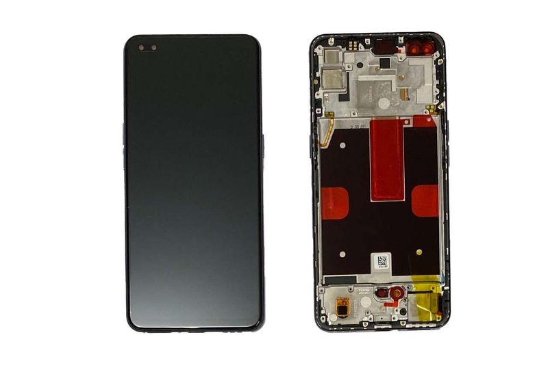 Pantalla Completa OPPO Reno4 5G negro con Marco SERVICE PACK