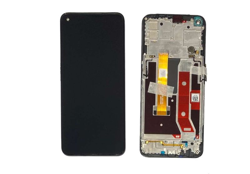 Pantalla Completa Oppo A72 5G, A73 5G CPH2161 Negro con Marco SERVICE PACK