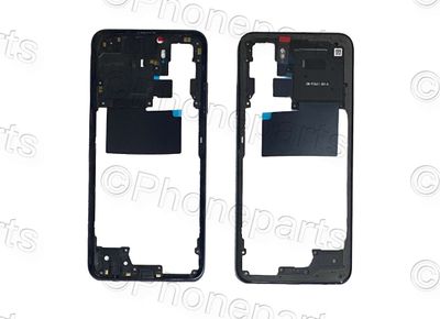 Carcasa Intermedia Chasis Original Xiaomi RedMi Note 10S NFC Tarnish / Negro / Gris