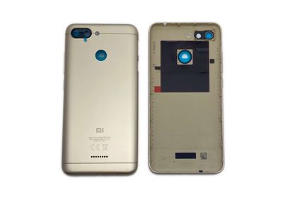 Carcasa Trasera Tapa Batería Original con Lente de Cámara Xiaomi RedMi6 Dorado