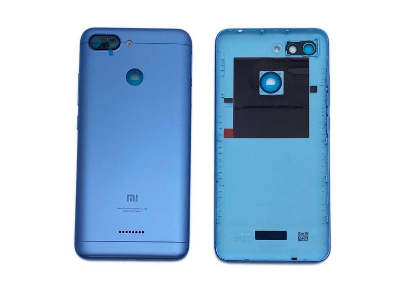 Carcasa Trasera Tapa Batería Original con Lente de Cámara Xiaomi Redmi6 Azul