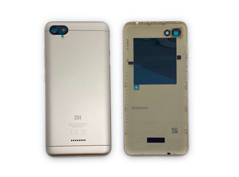 Carcasa Trasera Tapa Batería Original con Lente de Cámara Xiaomi RedMi 6A Dorado