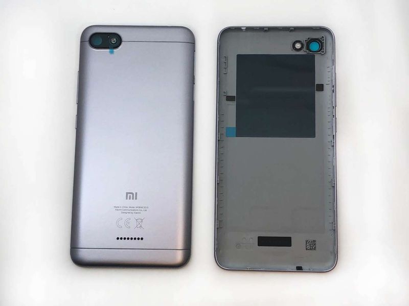 Carcasa Trasera Tapa Batería Original con Lente de Cámara Xiaomi RedMi 6A Gris