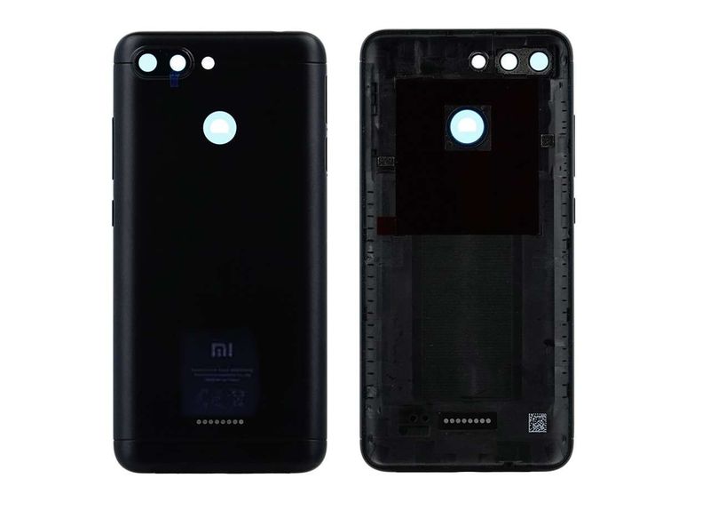 Carcasa Trasera Tapa Batería Original con Lente de Cámara Xiaomi Redmi6 Negro