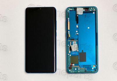 Pantalla Completa Original Xiaomi Mi Note10 (M1910F4G) Mi Note 10 Pro (M1910F4S) Verde con Marco (Azul)