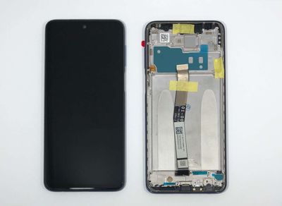 Pantalla Completa Xiaomi RedMi Note 9S Gris Interestelar (Marco Azul Marino)