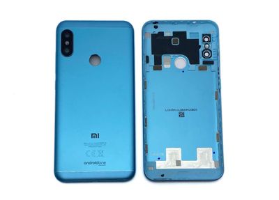 Carcasa Trasera Tapa Batería Original con Lente de Cámara Xiaomi Mi A2 Lite Azul