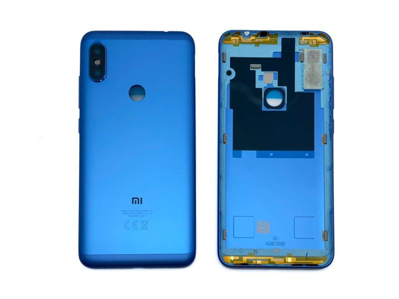 Carcasa Trasera Tapa Batería Original con Lente de Cámara Xiaomi RedMi Note6 PRO Azul