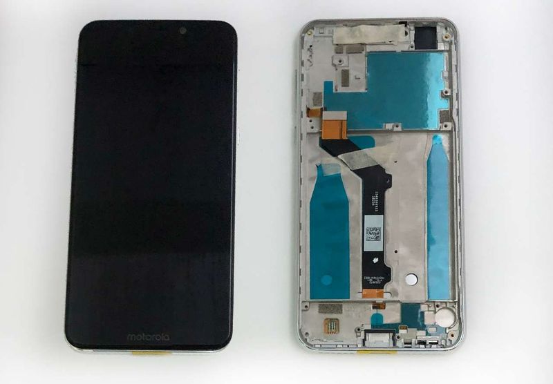 Pantalla Completa Lenovo Motorola Moto One XT1941 Blanco Plata con Marco