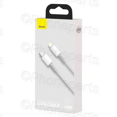 Cable USB Baseus cable Alta Densidad PD USB-C - Lightning 1,0 m 20W Blanco Apple Iphone