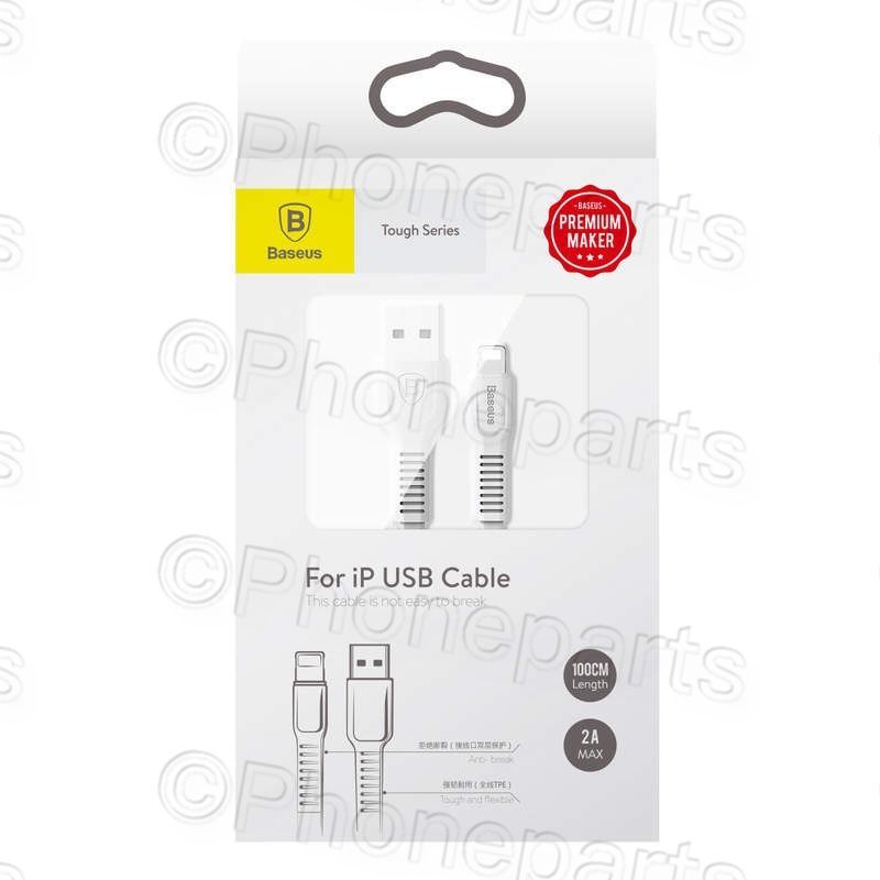 Baseus Cable Baseus Tough iphone Lightning 8-Pin 2A 1M Blanco Calzy-B02 Apple Iphone