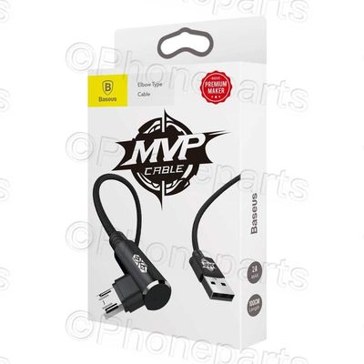 Cable Tipo Codo Micro USB MVP Baseus 2A 1m Negro (CAMMVP-A01)