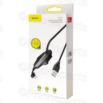 Cable de datos USB de juego móvil Baseus Lightning 2.4A, 1.2m negro (CALXA-A01) Apple Iphone
