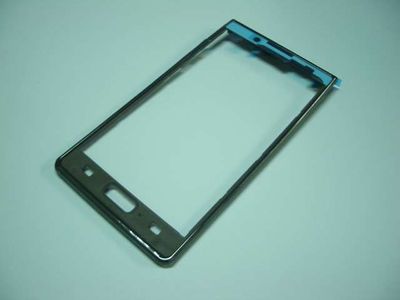 Carcasa Frontal con Botón Encendido LG P700 L7 Negra con Pegatina para Táctil