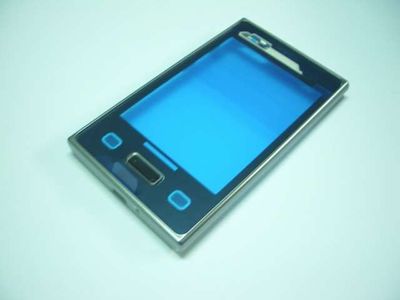 Carcasa Frontal con Botón Encendido Menu LG E400 L3 Gris Oscuro con Pegatina par