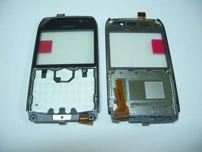 Carcasa Frontal con Digitalizador Nokia E6-00 Negro con Membrana