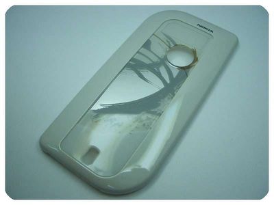 Carcasa Trasera Nokia 7610 Blanca/Plata