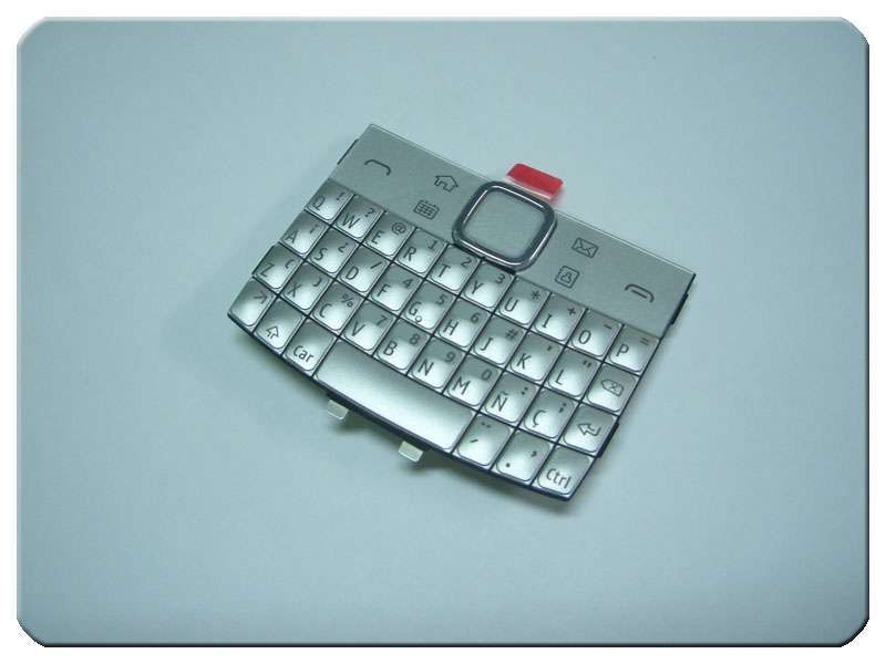 Teclado QWERTY Nokia E6-00 Plata