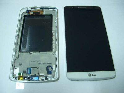 Display LCD Digitalizador Pantalla Táctil con Marco LG G3 D855 Blanco Original