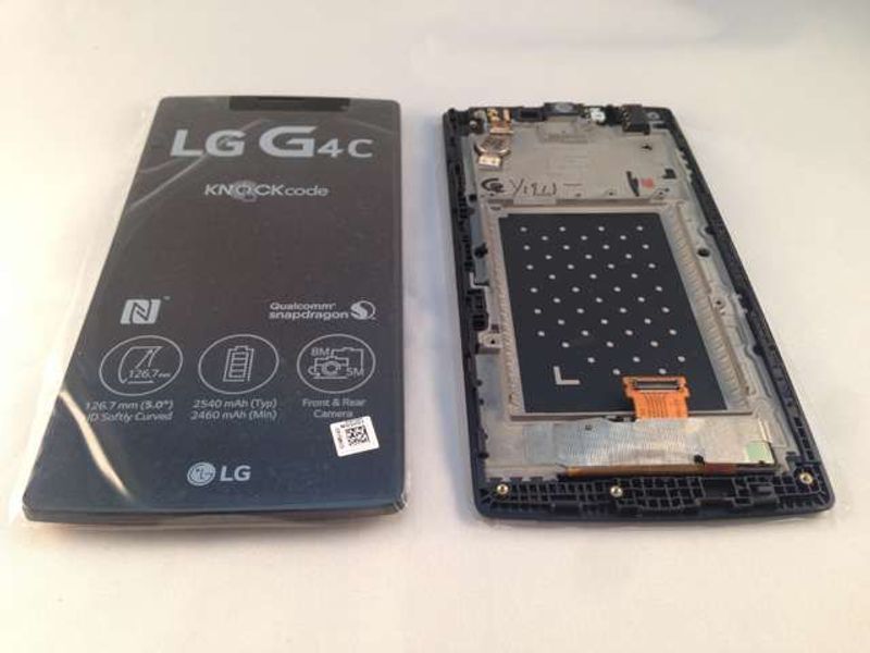 Pantalla Completa LG G4c H525n, H525 Titanio con Marco + Cámara Frontal