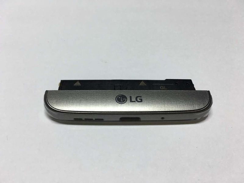 Carcasa Inferior Modulo Antena con Buzzer LG G5 H850 Titanio Gris Oscuro + Conector Carga USB-C + Micro