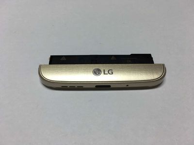 Carcasa Inferior Modulo Antena con Buzzer LG G5 H850 Titanio Dorado + Conector Carga USB-C + Micro