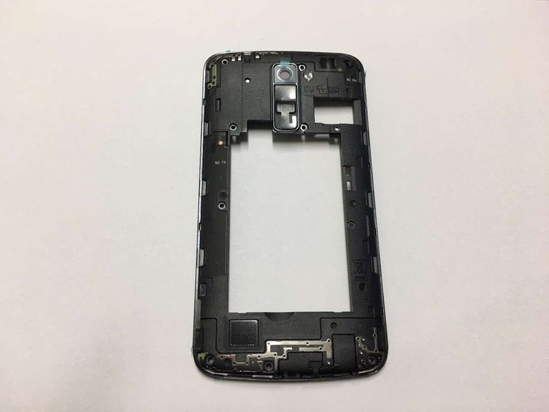 Chasis Carcasa Central LG K10 K420N K10 LTE Q10 K420 con Lente Camara y Búzzer Negra