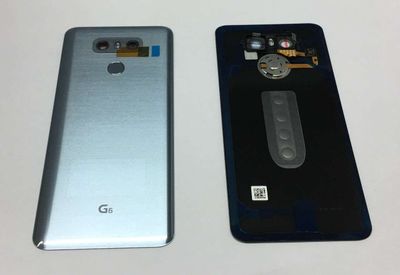 Carcasa Trasera Tapa Batería LG G6 H870 Ice Platinum con Lente Cámara, Flex Home con Sensor de Huella