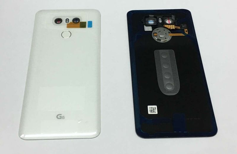 Carcasa Trasera Tapa Batería LG G6 H870 Negro con Lente Cámara, Flex Home con Sensor de Huella