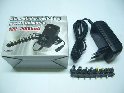 Alimentador Electrónico Universal 12vcc/2,0A (8 clavijas) Cargador Tablet