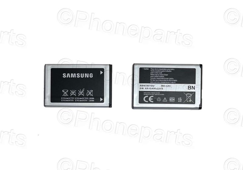 Batería Compatible Samsung Galaxy AB463651BU 960 mAh S5620I S5630C S5560C W559 J808 F339 S5296 C3322 L708E C3370 C3200 C3518 S5610