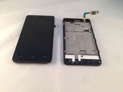 Pantalla Completa BQ Aquaris E4 Negro con Marco