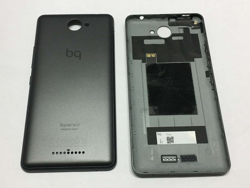 Carcasa Trasera Tapa Batería BQ Aquaris U Gris Antracita