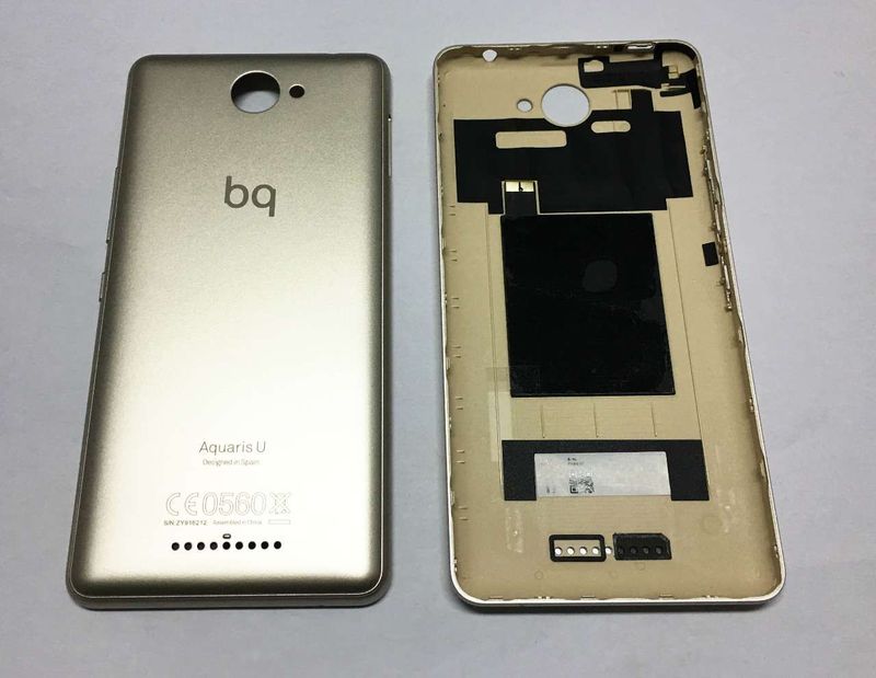 Carcasa Trasera Tapa Batería BQ Aquaris U Dorado