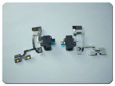 Cable Flex Apple iPhone 4G Conector Audio Negro Botones Volumen