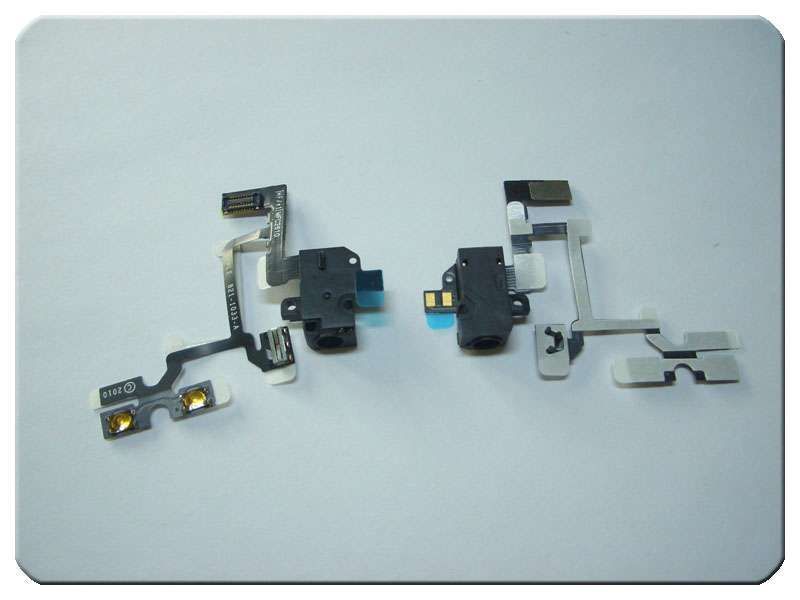 Cable Flex Apple iPhone 4G Conector Audio Negro Botones Volumen
