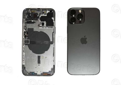 Chasis con Tapa Cristal Trasero Apple Iphone13 PRO MAX Original Desmontado con Lente de Cámara, Flex de Volumen, Encendido y Carga Inalámbrica Grafito. SWAP Grado A